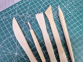 Set 5 herramientas madera para ceramica